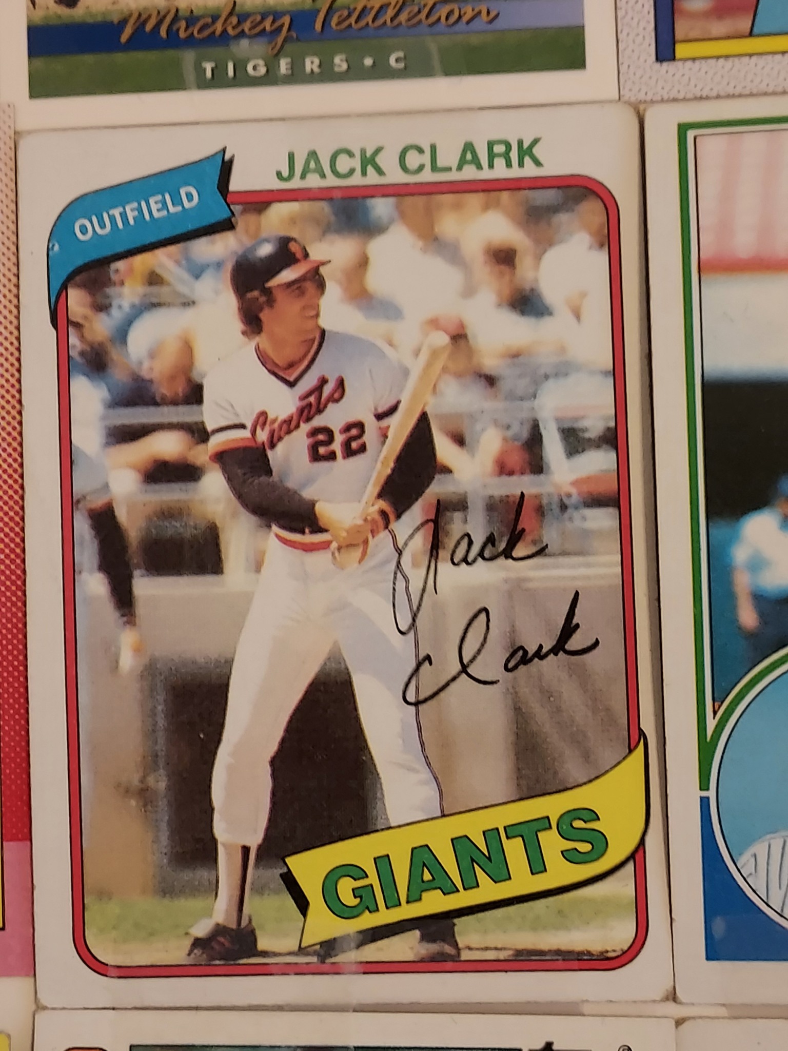 Jack Clark with the Giants. He spent 10 seasons with the Giants 