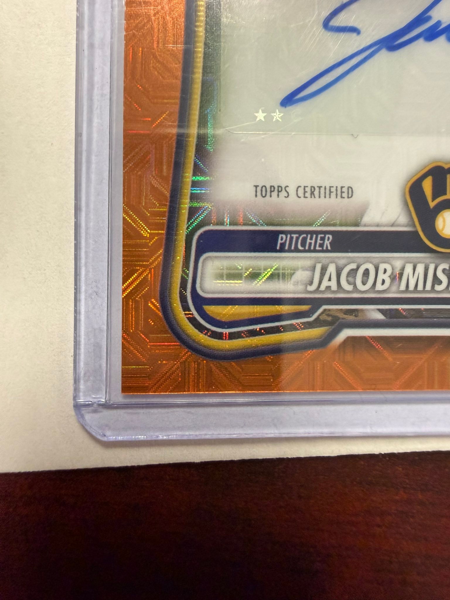 Jacob Misiorowski 2026 Bowman Chrome RC /25 Mojo Orange Auto 