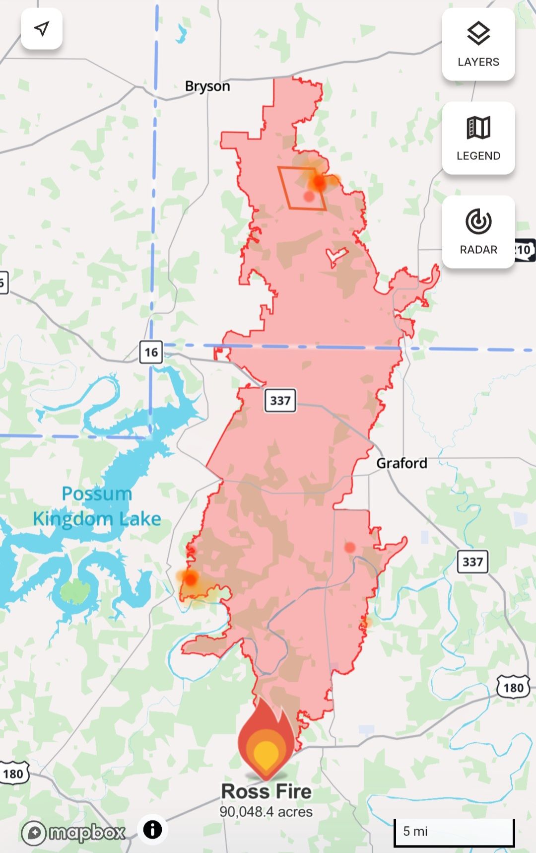 その他 UH BREAKING: the Ross Fire is now 92,568 acres per the latest fire