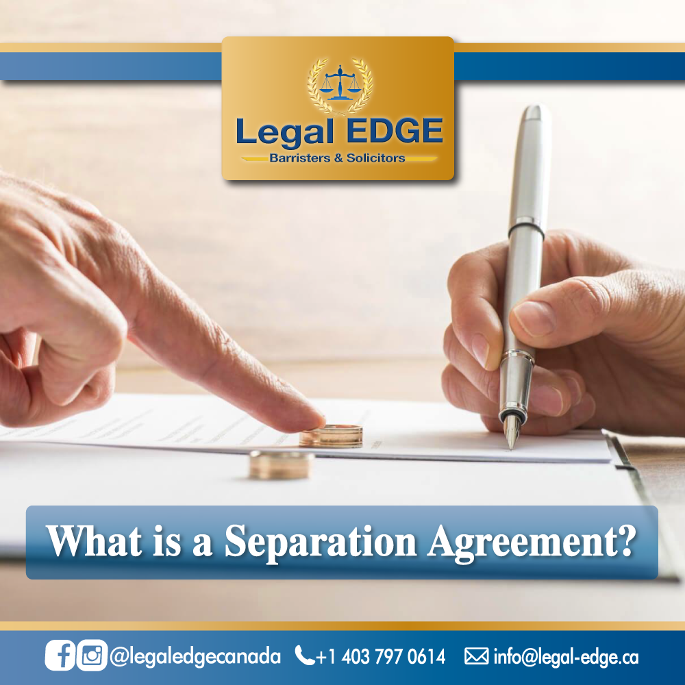 Legal Edge - ⚖️📄Separation agreement is a written agreement between ...