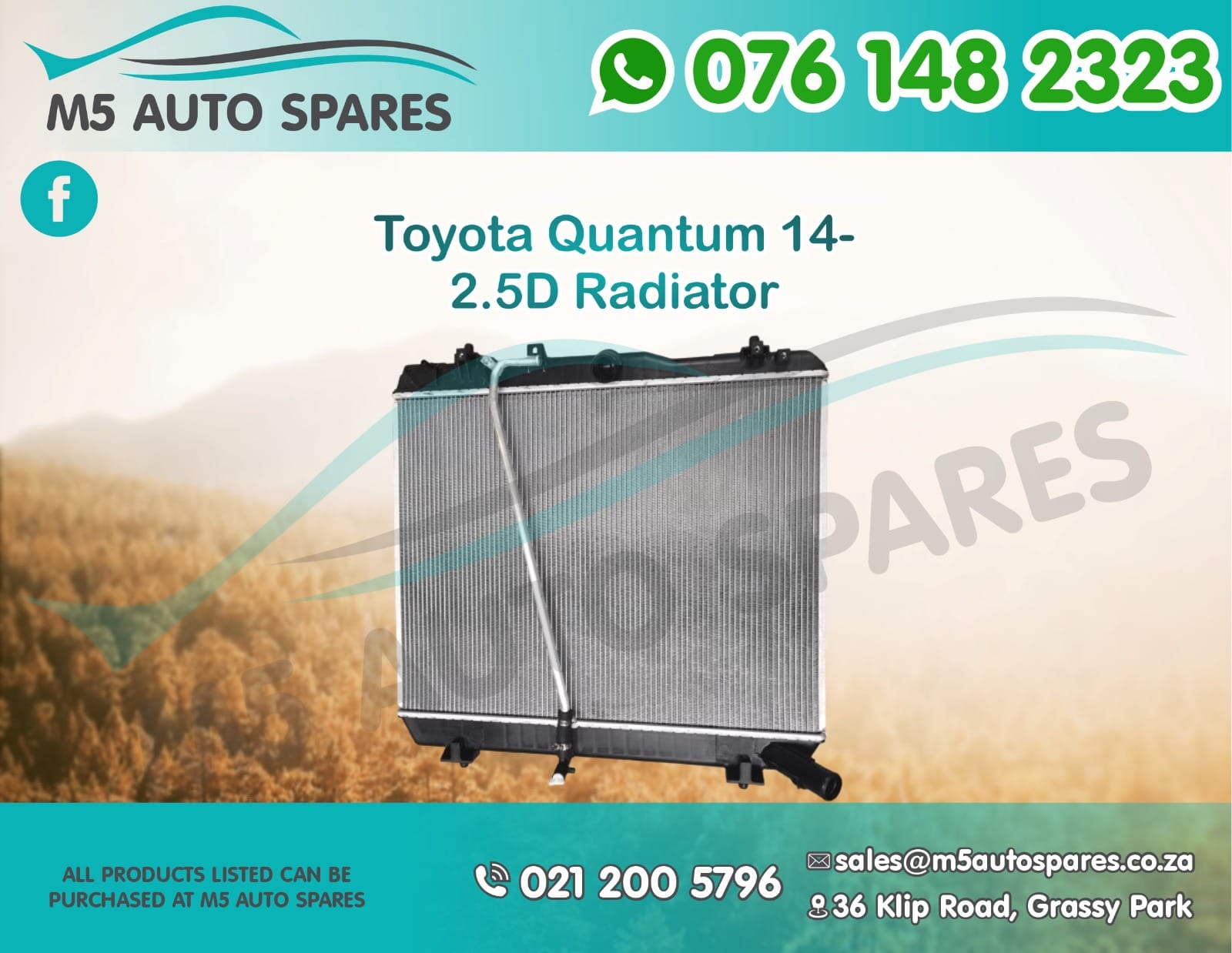 M5 Auto Spares - Toyota Quantum Radiator 2014- Model For... | Facebook