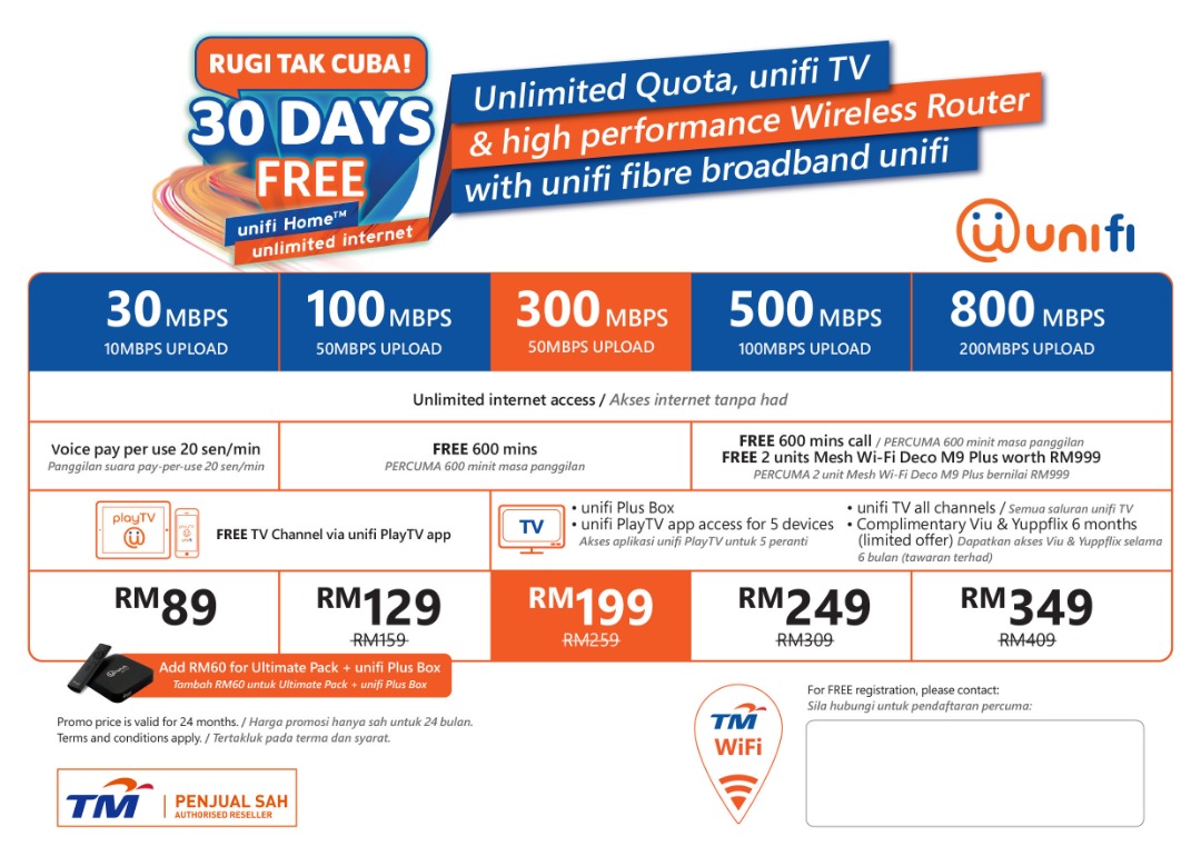 Unifi & Streamyx Telekom Malaysia - TM