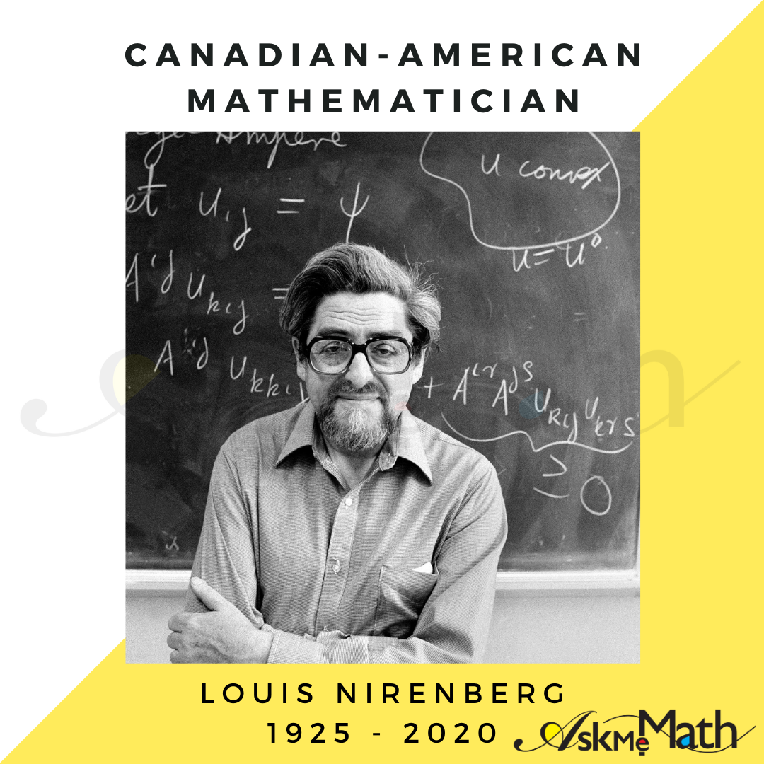 Ask Me Math - Meet Canadian-American mathematician Louis... | Facebook