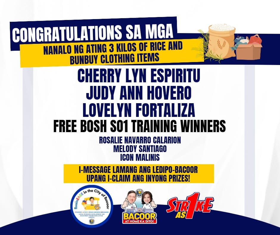 Congratulations po sa mga nanalo sa ating pa #giveaway ng bigas at ...