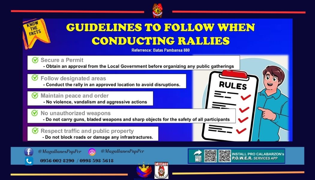 Magallanes - Guidelines to follow in Rallies according to Batas ...