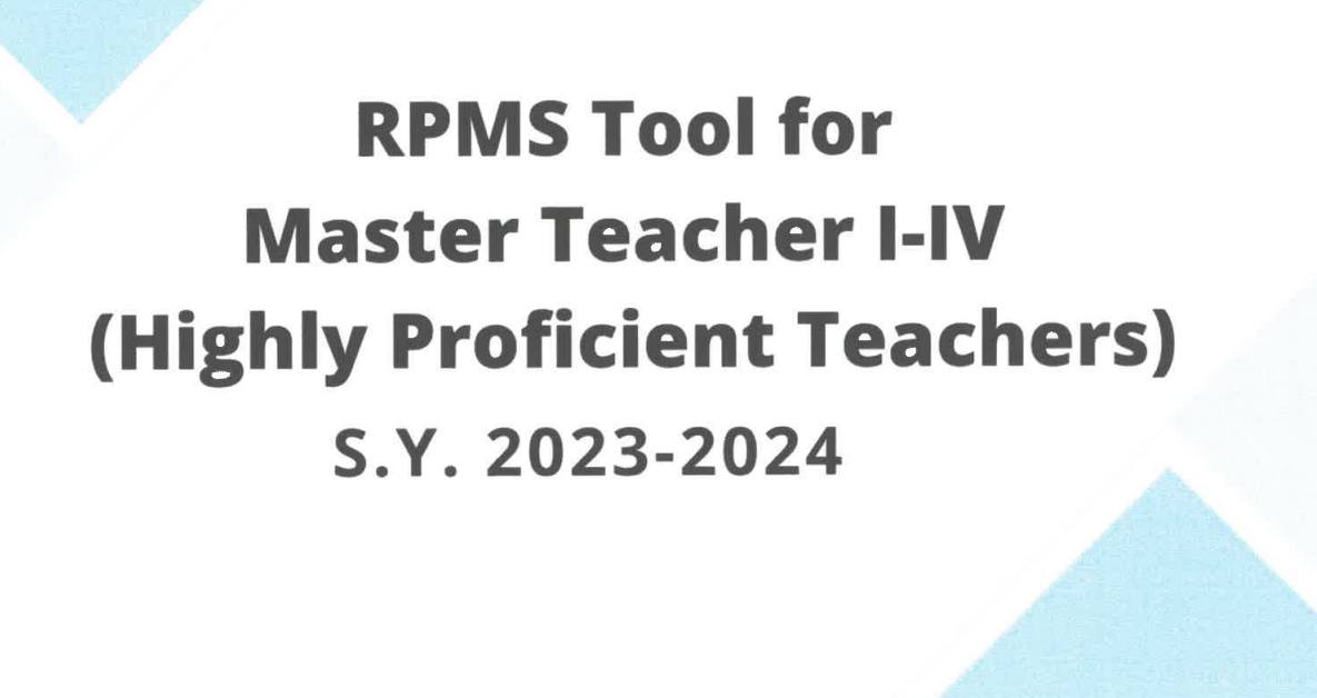 NEW RPMS 2024 TEMPLATES‼️... - EVERY Teachers' Assistant Ph
