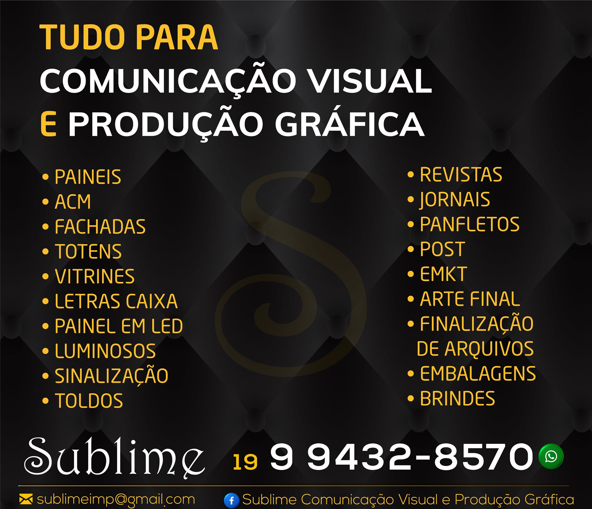 Sublime Comunicação Visual e Produção Gráfica | Hortolândia SP