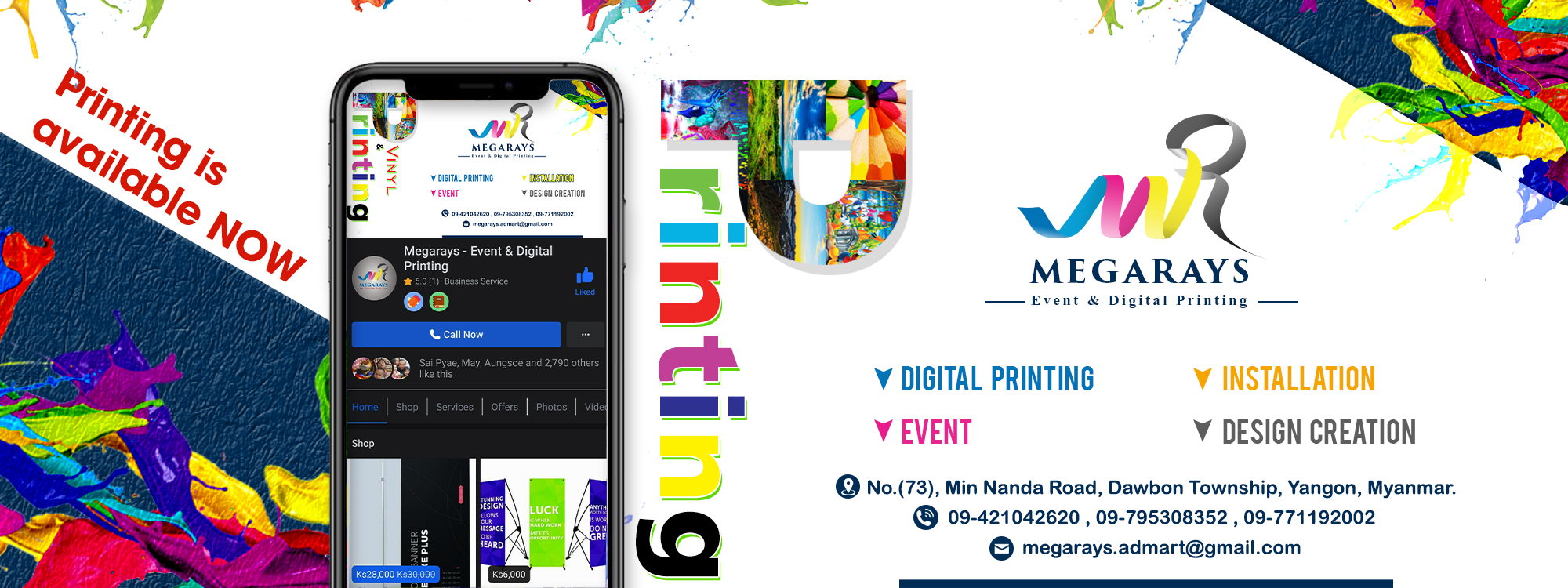 MEGARAYS - Event & Digital Printing | Yangon