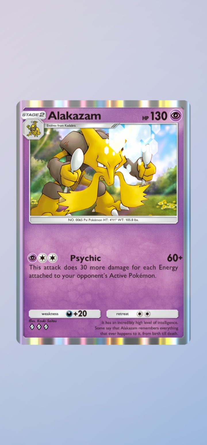 alakazam pokemon card ex 201/165  POP'N TOYZ RarityShiny Ultra Rare Hit Points310 HP Colorless Buy Alakazam EX #190/165 PSA
