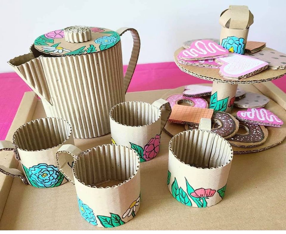 Cardboard Tea Set - how creative!... - One Little Project | Facebook