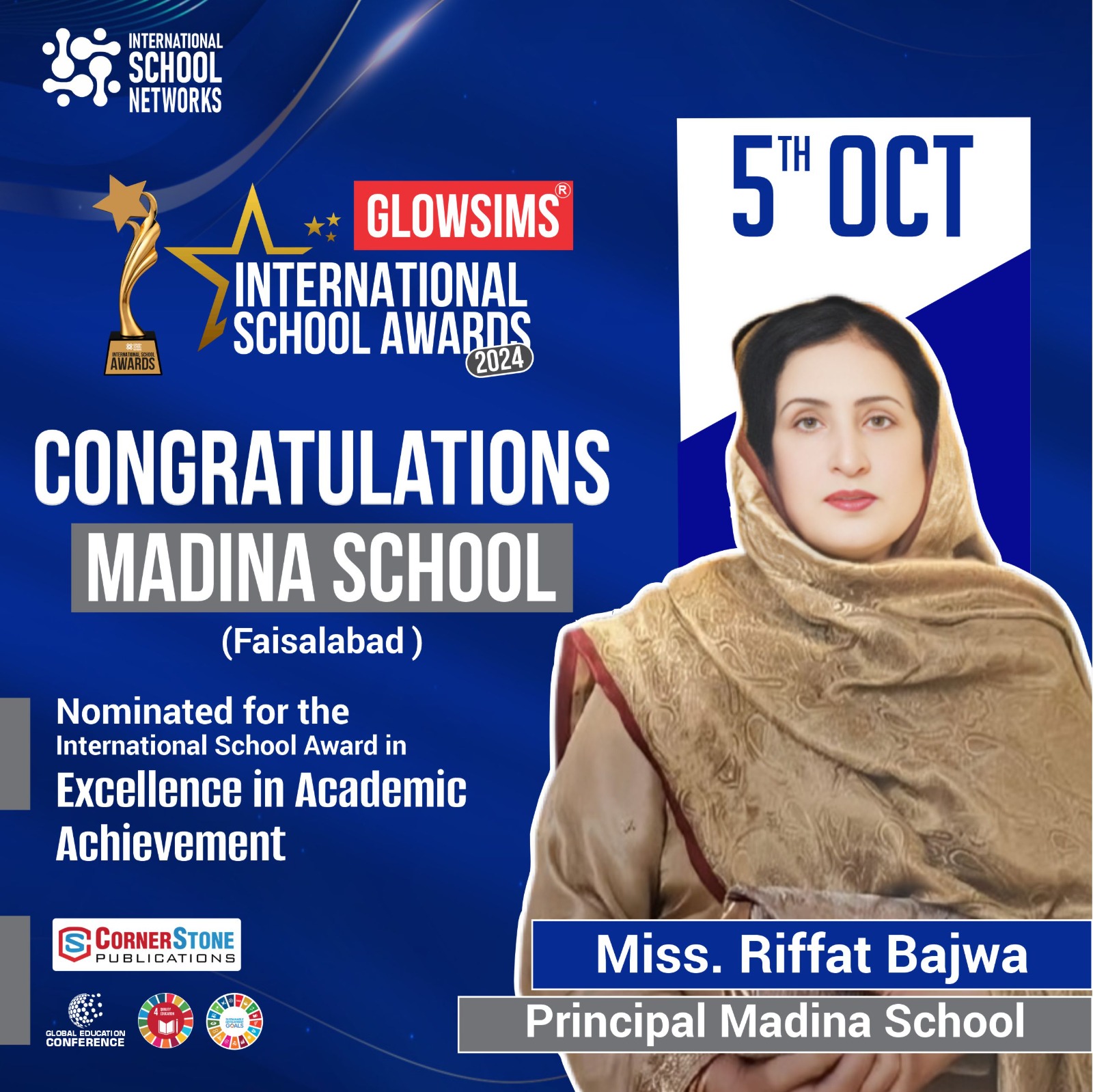 ISN - Congratulations to Madina School (Faisalabad) on...