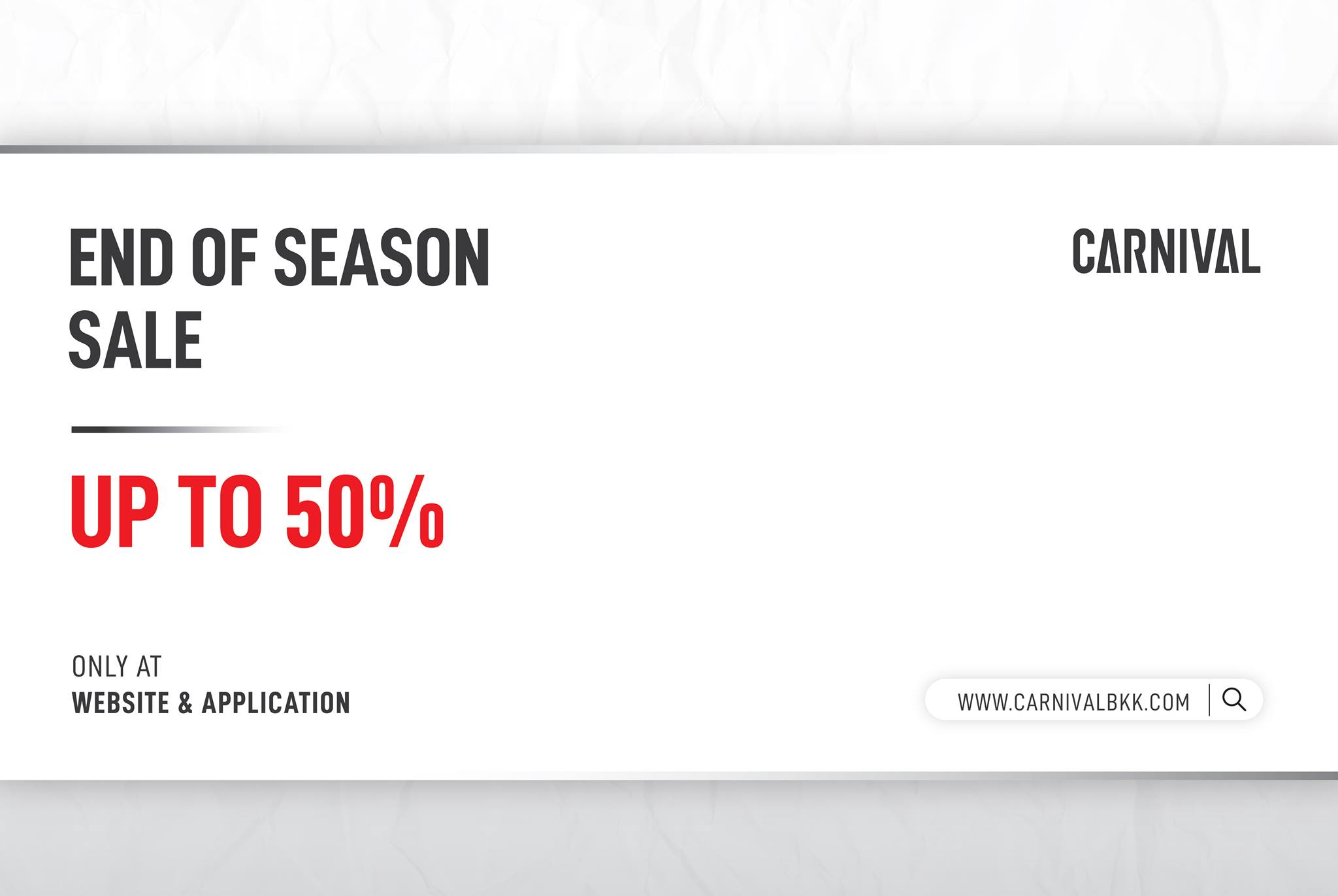 Carnival - 🔥 CARNIVAL END OF SEASON SALE UP TO 50%! 🔥... | Facebook