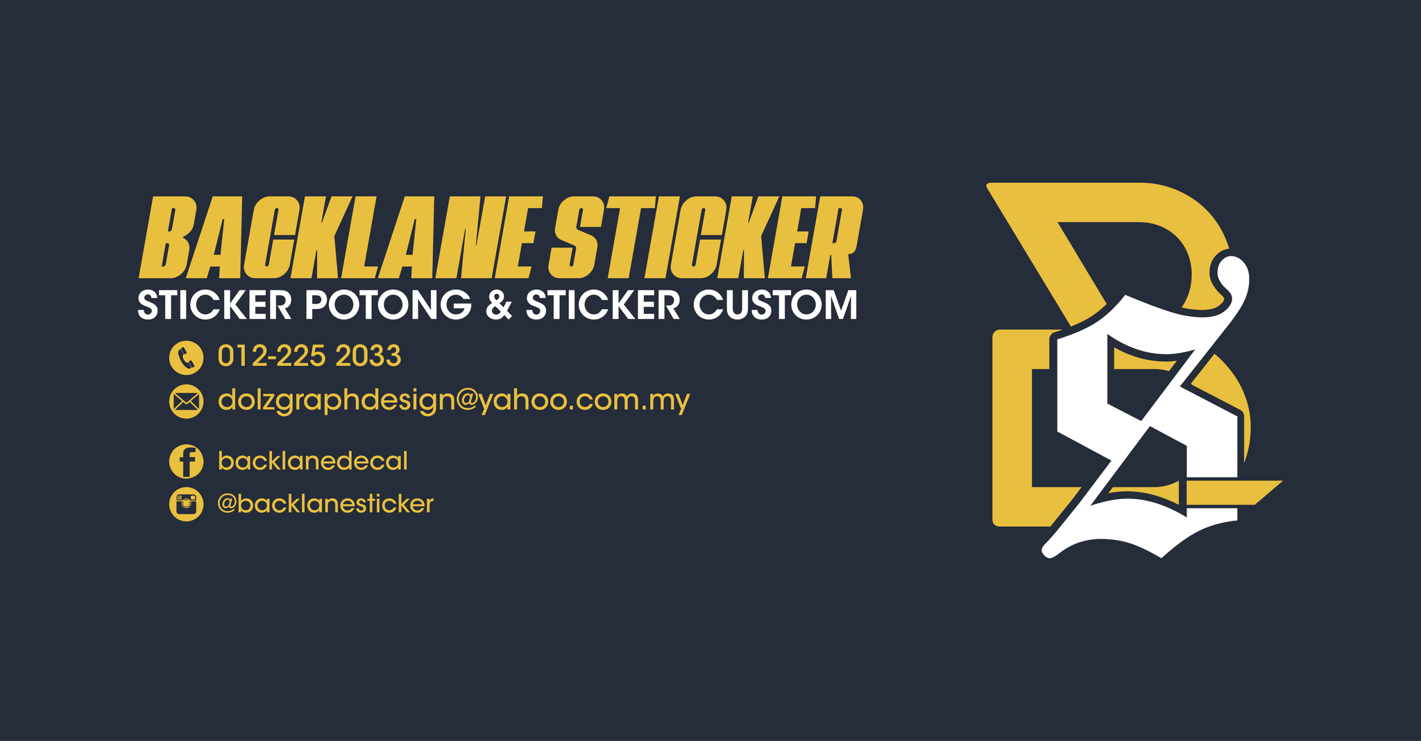 Backlane Sticker
