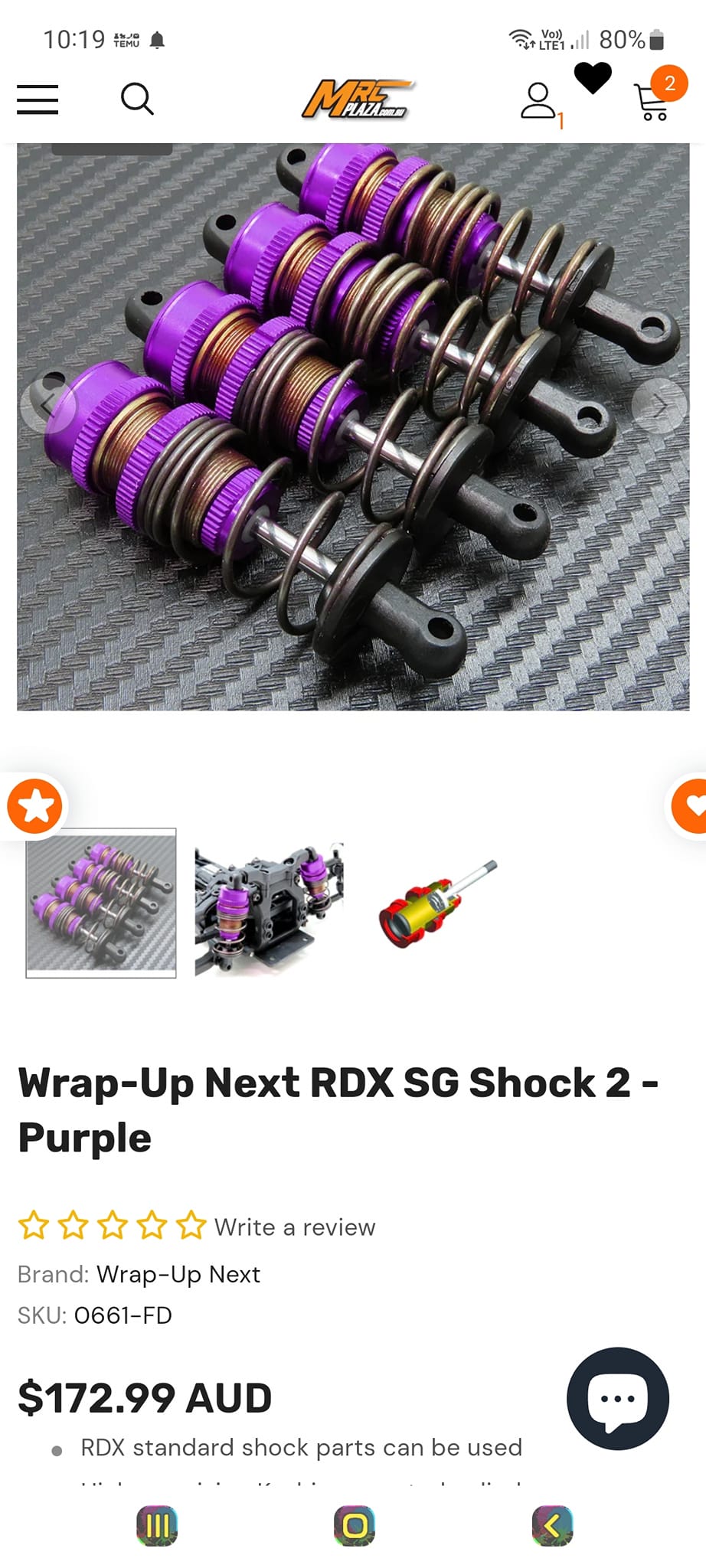 SG ショック 2 for RDX(purple/4pcs) [0661-FD] 中古】WRAP-UP SG