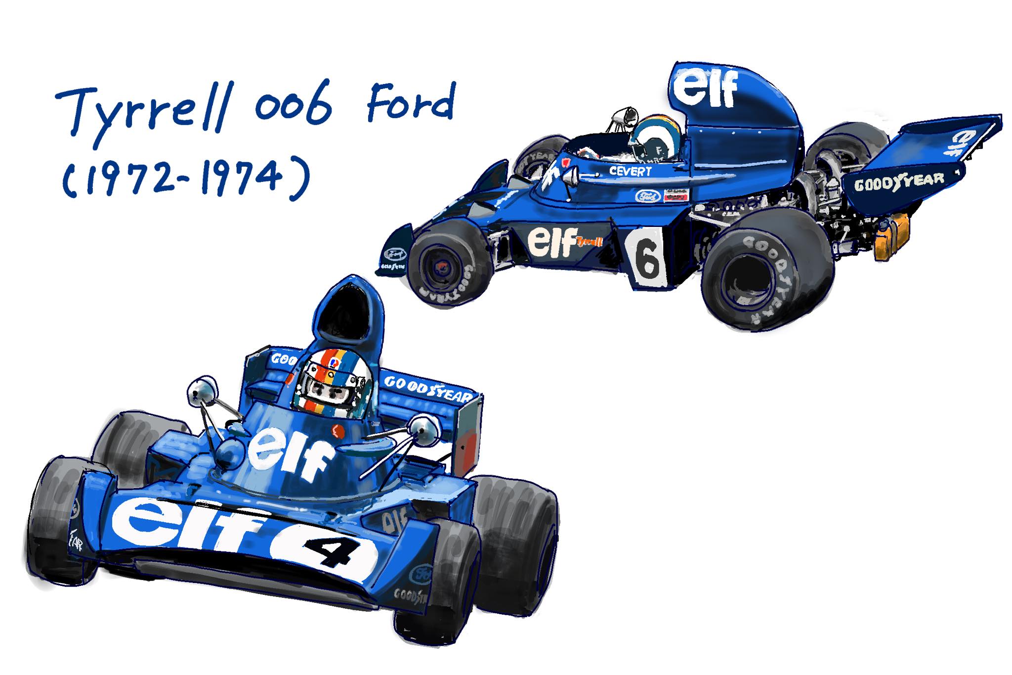 Tyrrell-Ford 006, F. Cevert (1973) Minichamps 1:43.