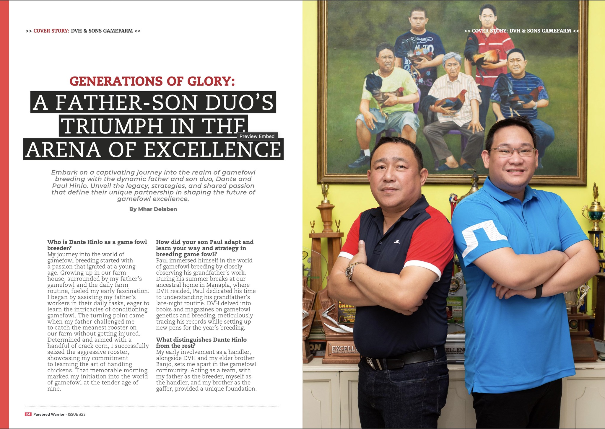 The Father and Son Tandem... - Purebred Warrior Magazine