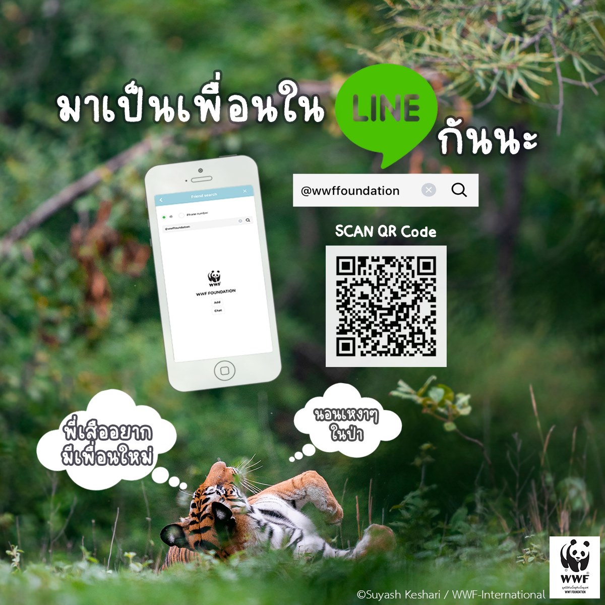 WWF - 🐯 เพื่อนๆ พี่เสือมีไลน์จะบอก… 🐯 เราอยากรู้จักและใกล้ชิดกับเพื่อน ...