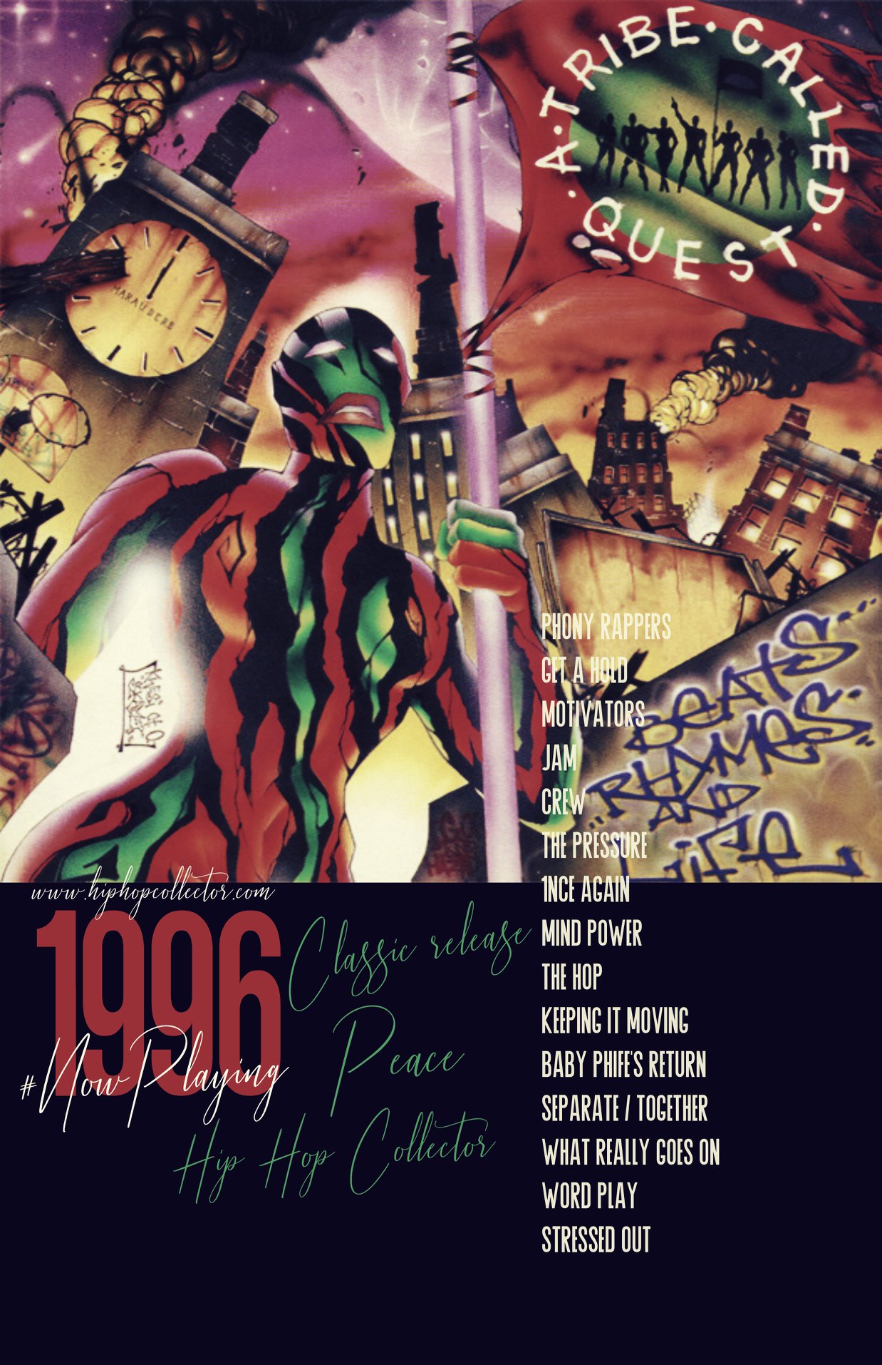 A Tribe Called Quest featured in the July 1996 issue of Muzik Magazine