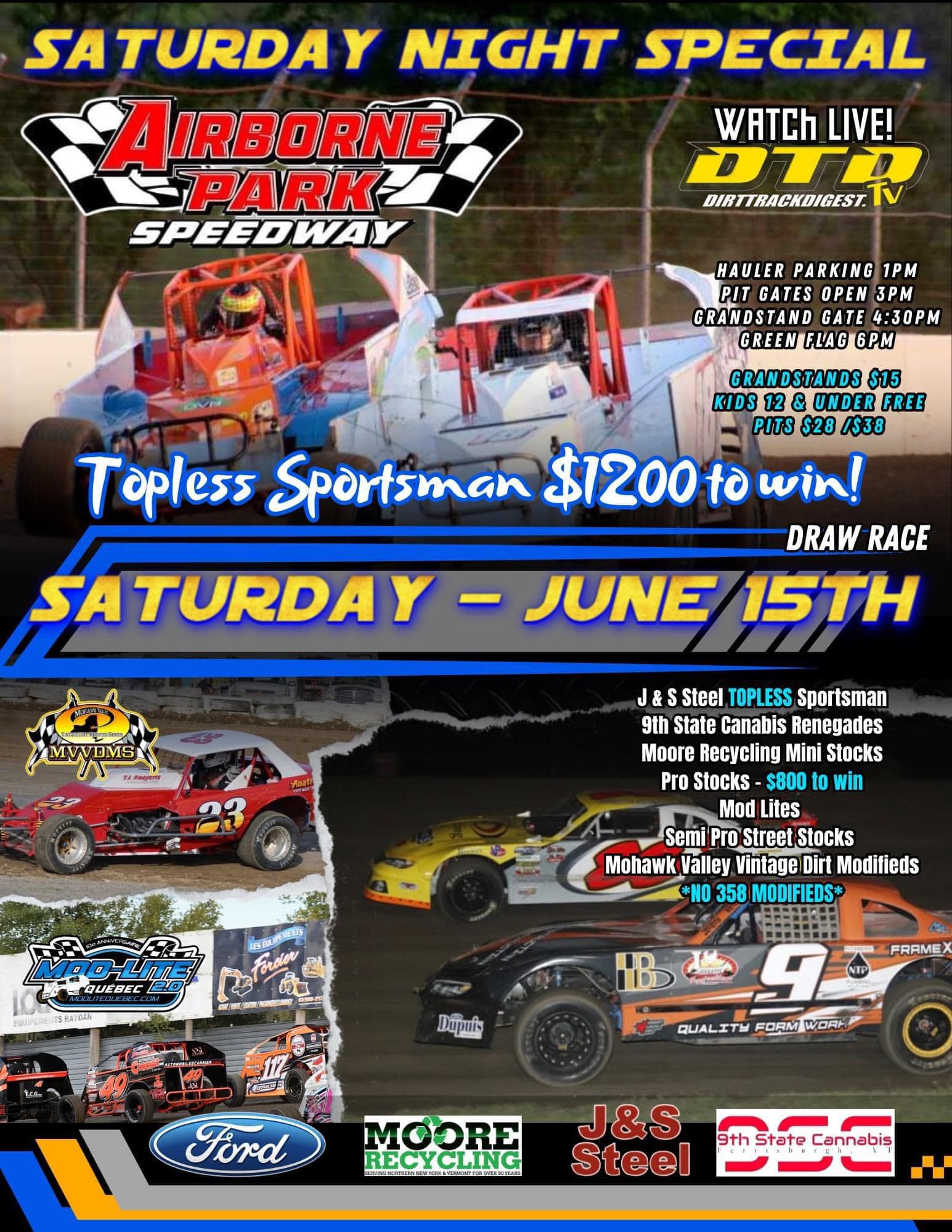 Dave - Heading to Airborne Park Speedway tonight. Can watch live at ...