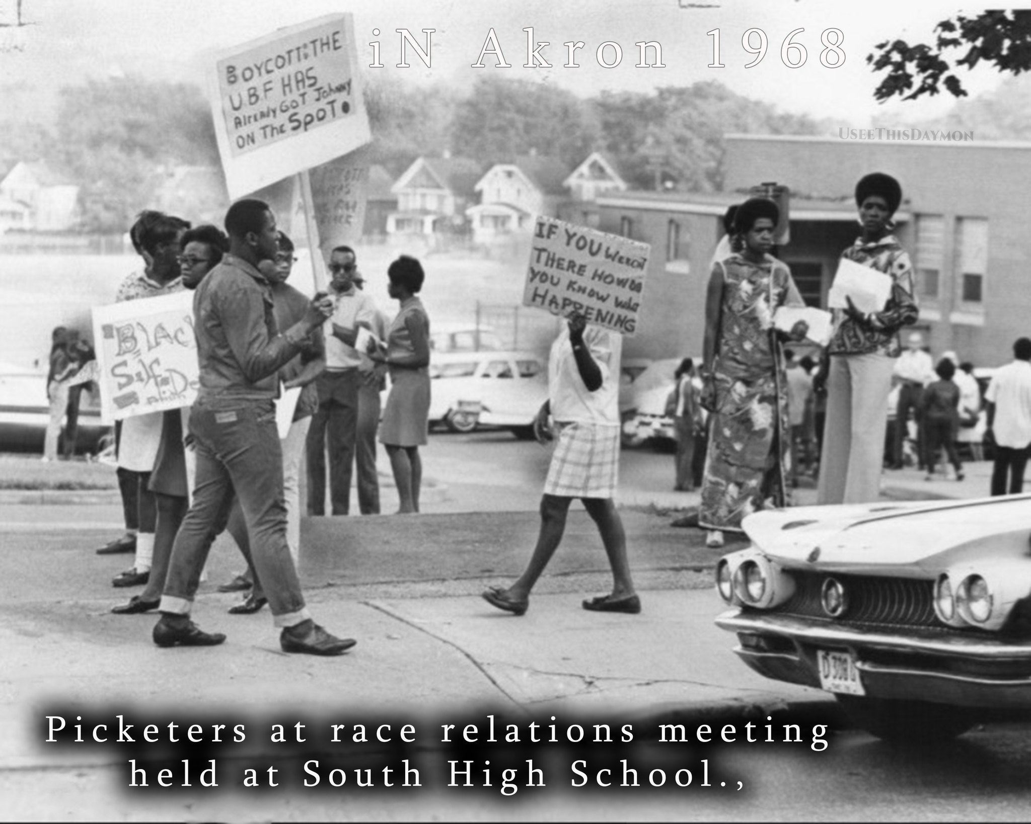 Daymon - iN Akron 1968 Picketers outside a meeting between Mayor ...