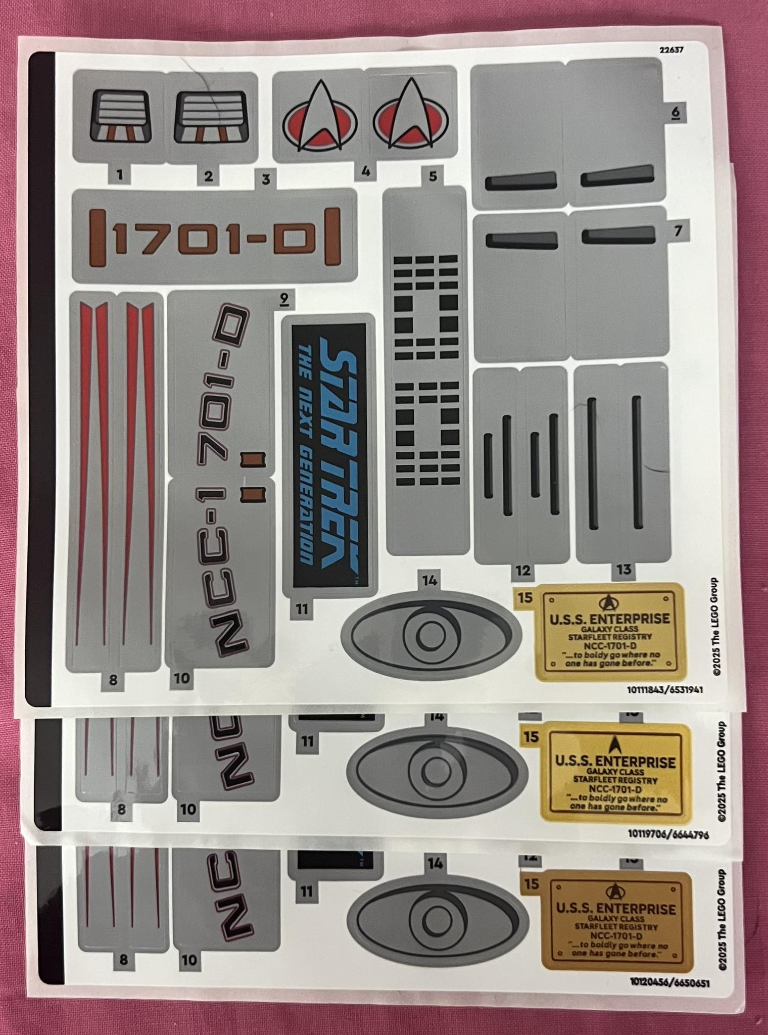 Finally got the final reprint for the StarTrek Enterprise stickers.