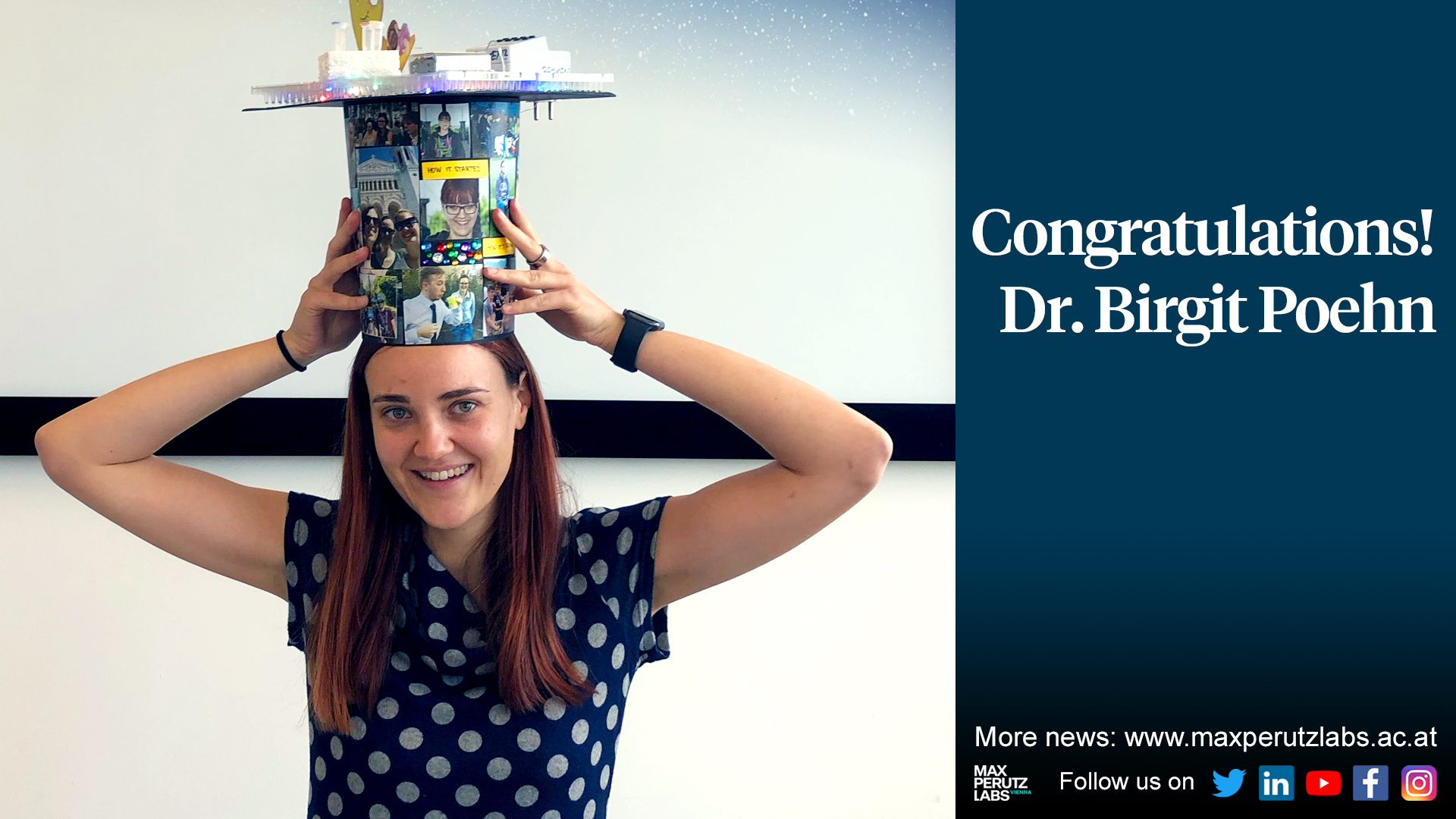 Max Perutz Labs - Congratulations to 👩‍🎓 Dr. Birgit Poehn... | Facebook
