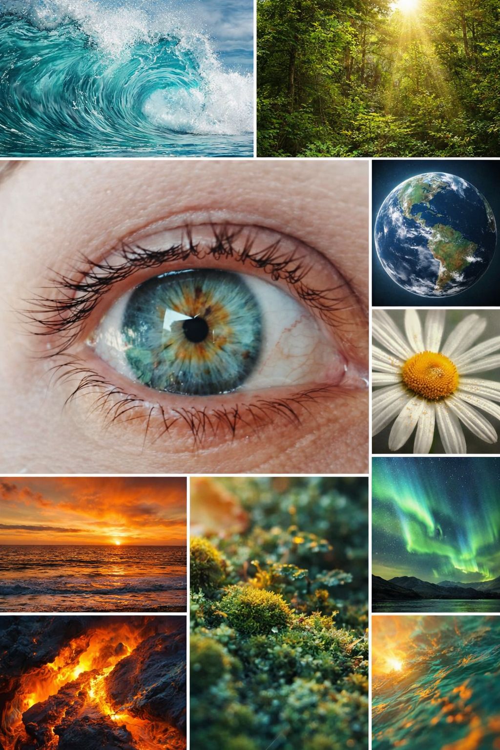 Hazel eyes with earth tone reflection