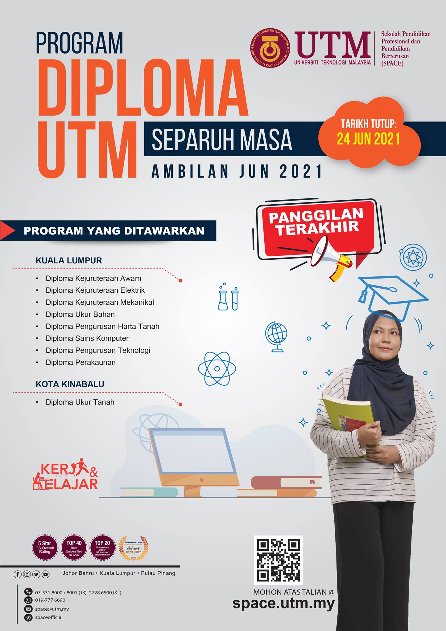 UTMSPACE - PROGRAM DIPLOMA UTM (SEPARUH MASA) Pendaftaran...