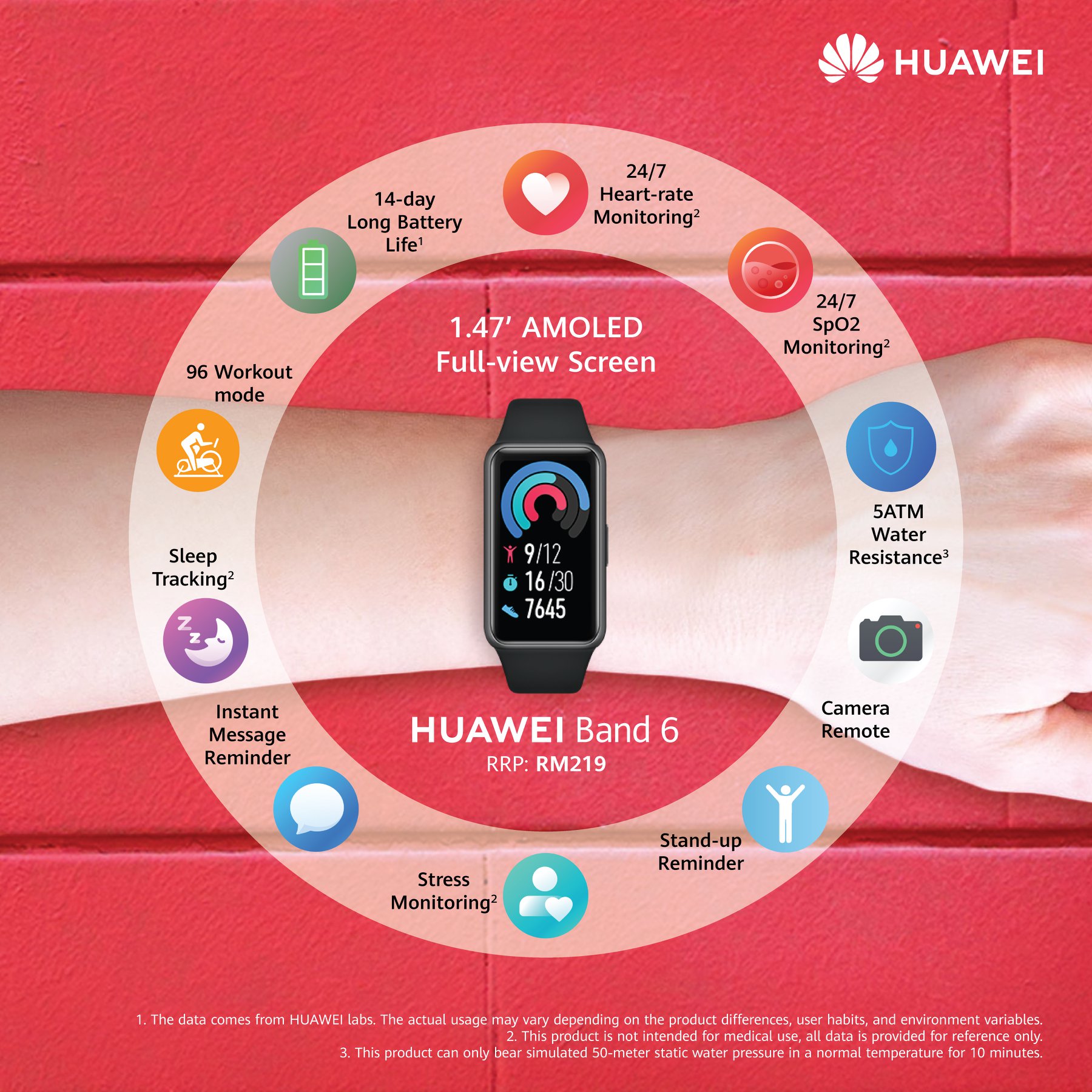 Check out the top 10 features of the all-new HUAWEI Band 6! On 4th 