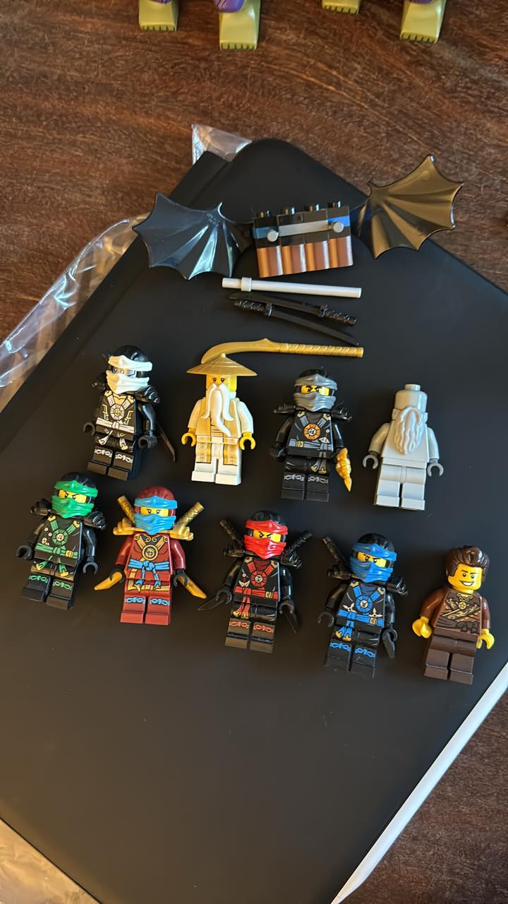 What Lego Ninjago sets are these pieces from and their value?