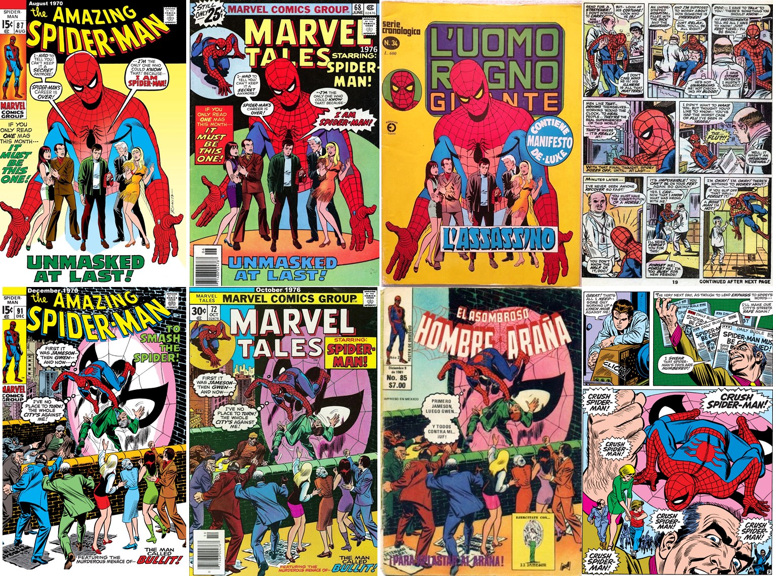 Vintage Spiderman Japanese stories from 1970/1971
