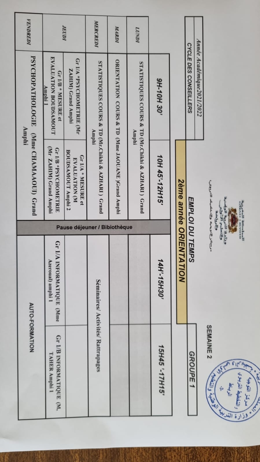 Informatique et orientation | Rabat