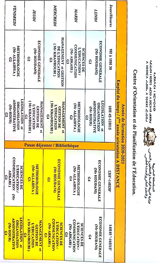 Informatique et orientation | Rabat
