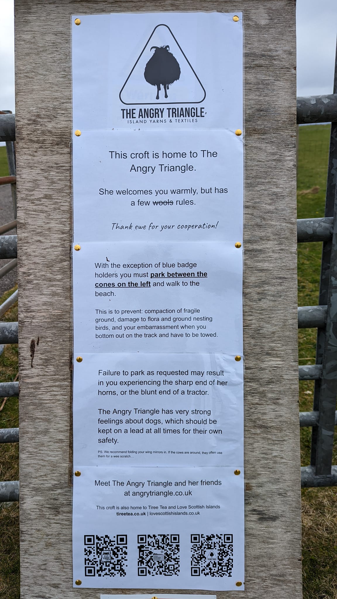 The Angry Triangle - Every year a sign goes up at the entrance to the ...