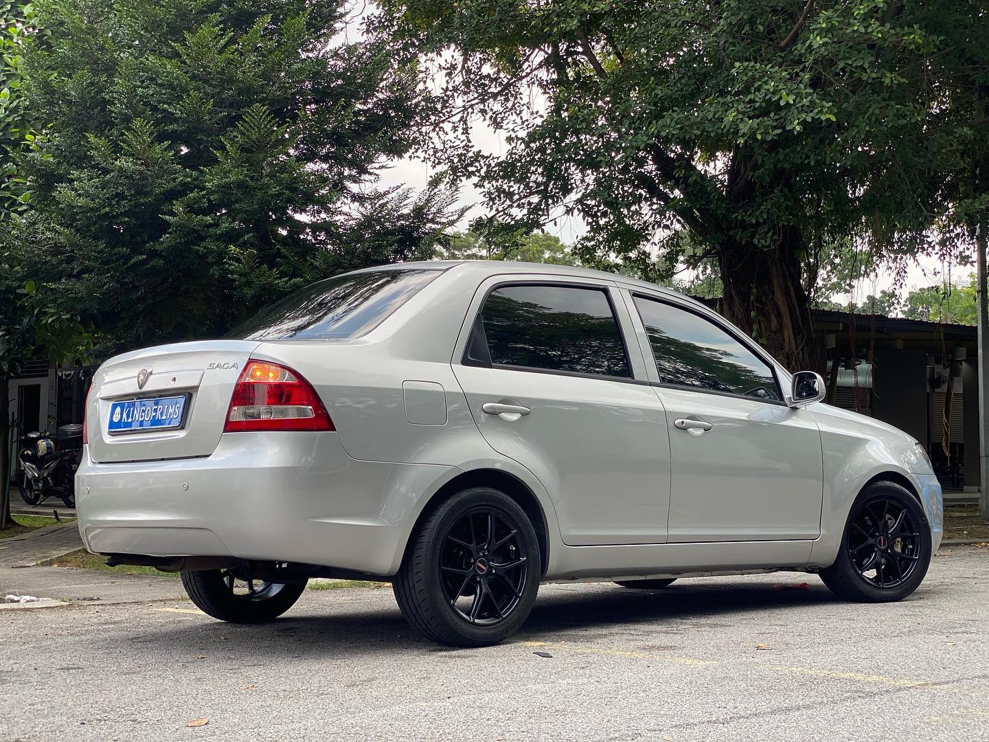 Proton Saga with New 15 inch Lenso... - King of Rims Malaysia
