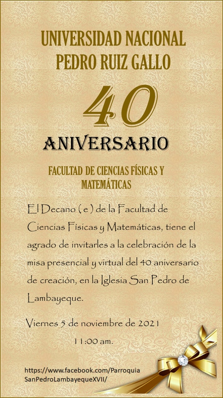 E... - Facultad de Ciencias Físicas y Matemáticas-FACFyM UNPRG | Facebook