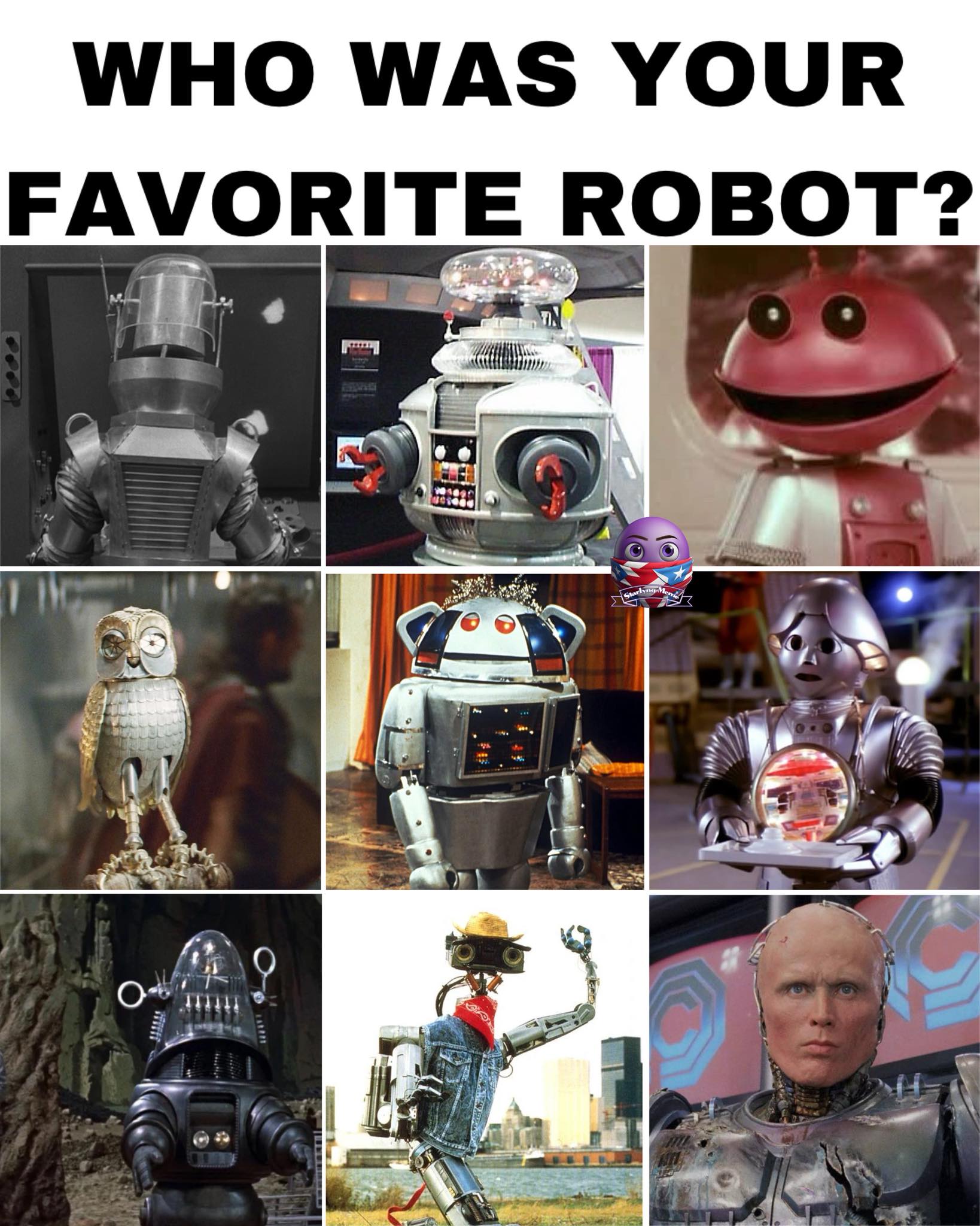 Famous TV robots. Rosie, Tobor the 8th man, Gigantor….