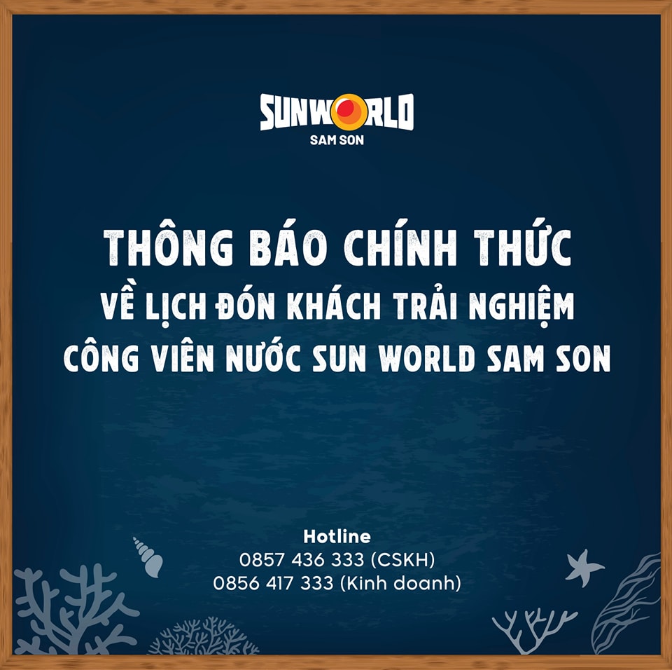 THÔNG BÁO LỊCH ĐÓN KHÁCH TRẢI NGHIỆM... - Sun World Sam Son | Facebook