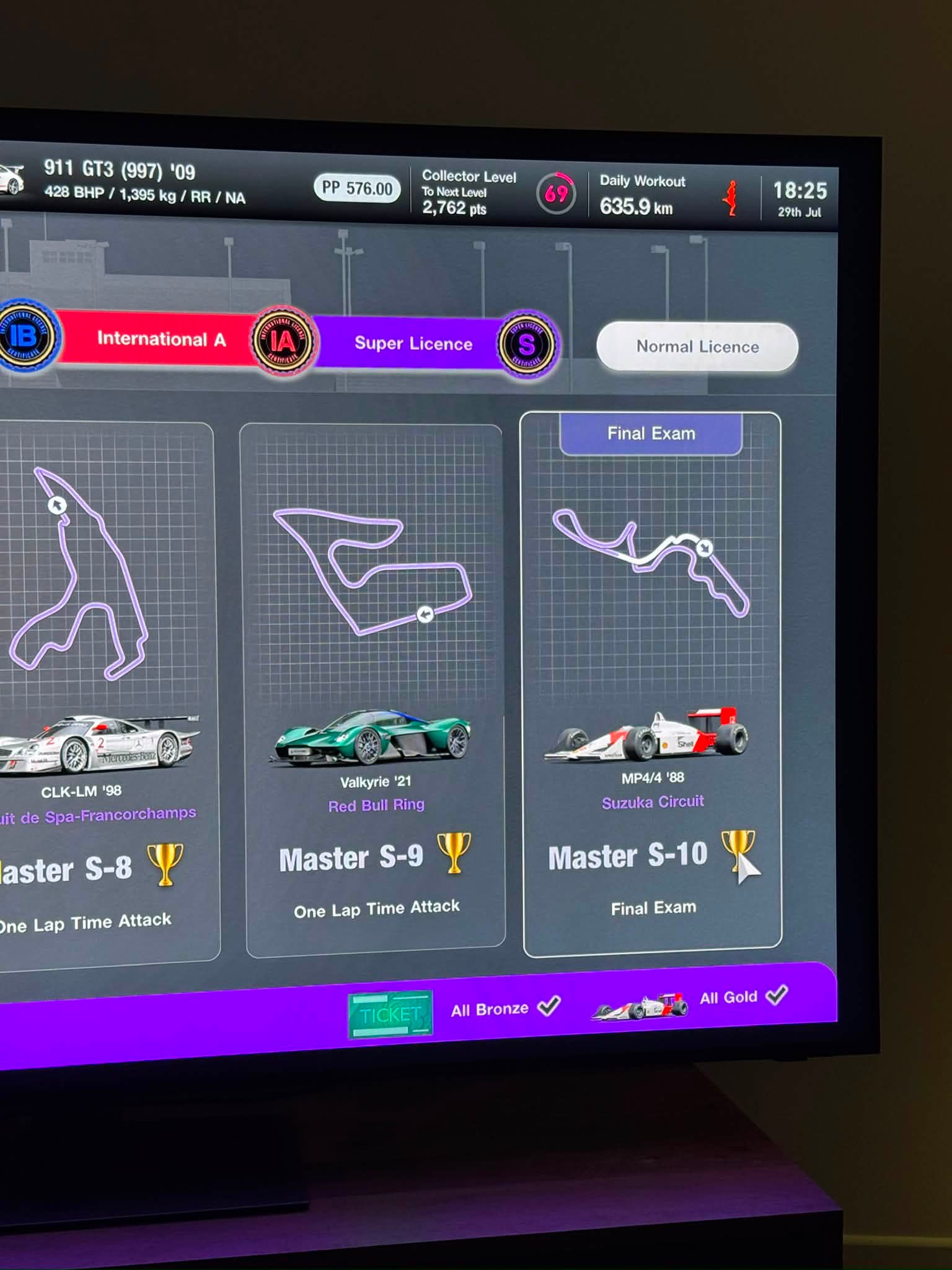 Achieving Gold on Master IA and S Licences in Gran Turismo 7