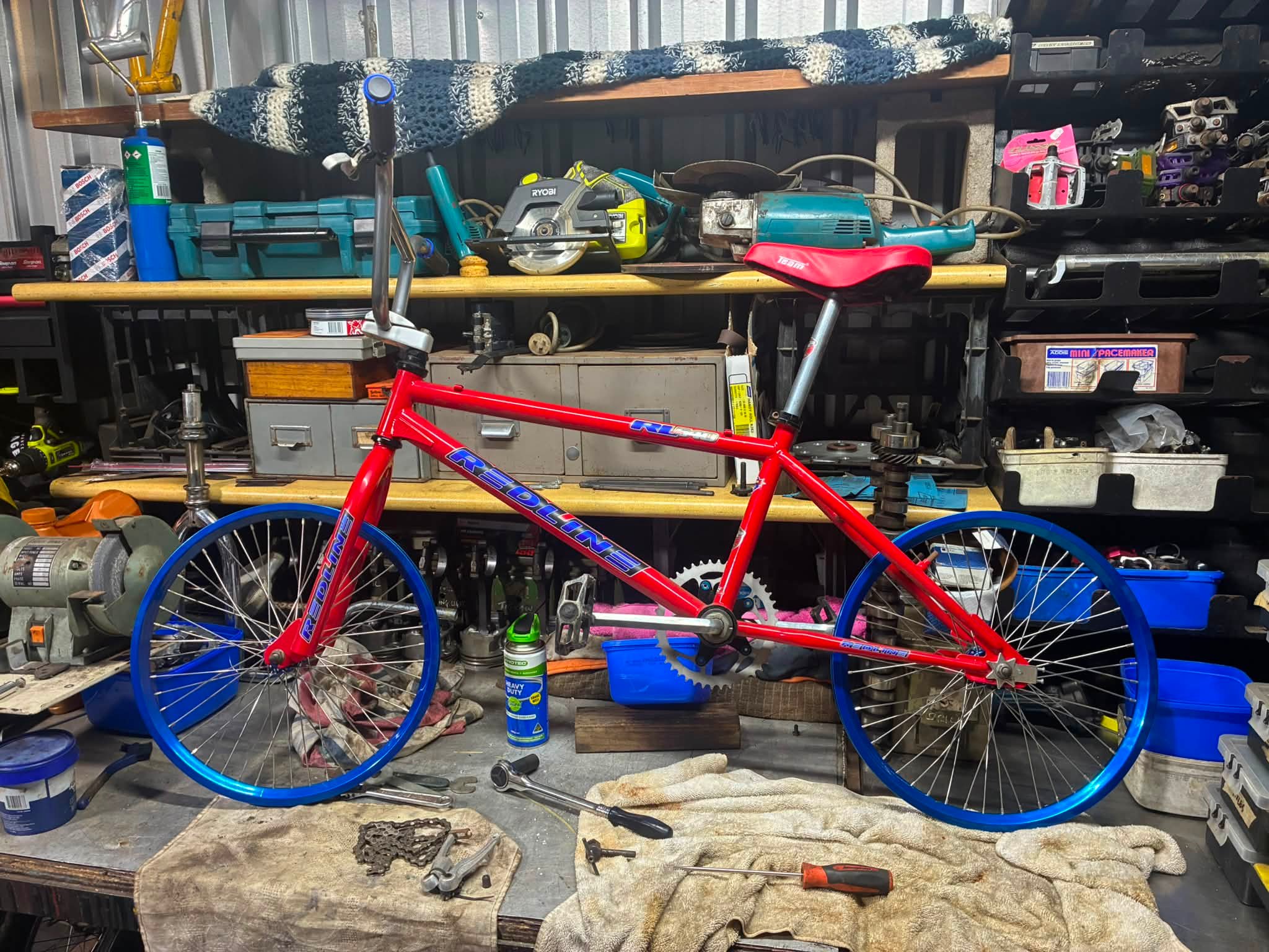Restoring a 1997 Redline RL540 BMX bike with mismatched tires