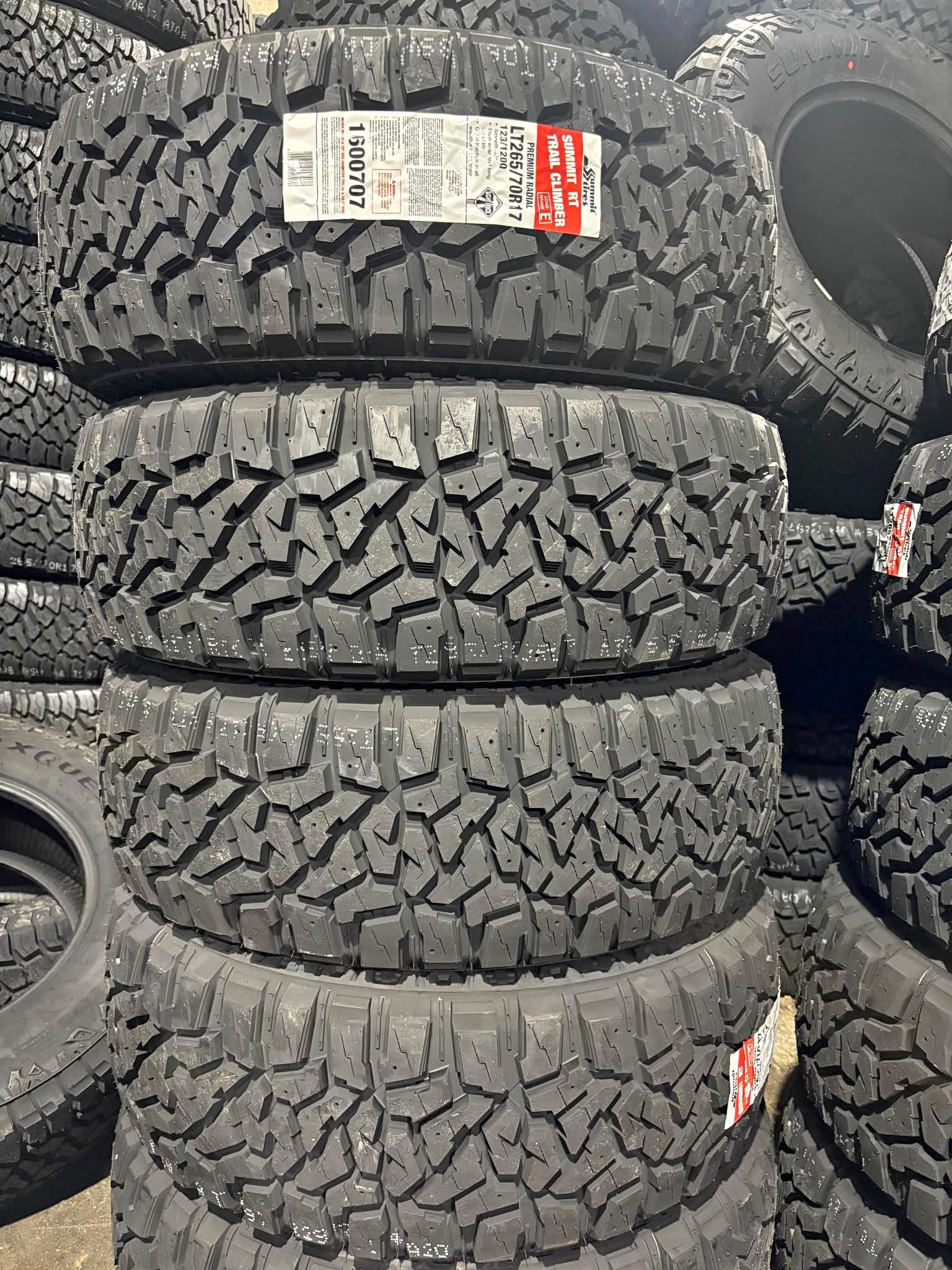 SET (4) LT 265/70/17 SUMMIT RT 10 ply load range E - Car Wheels, Tires ...