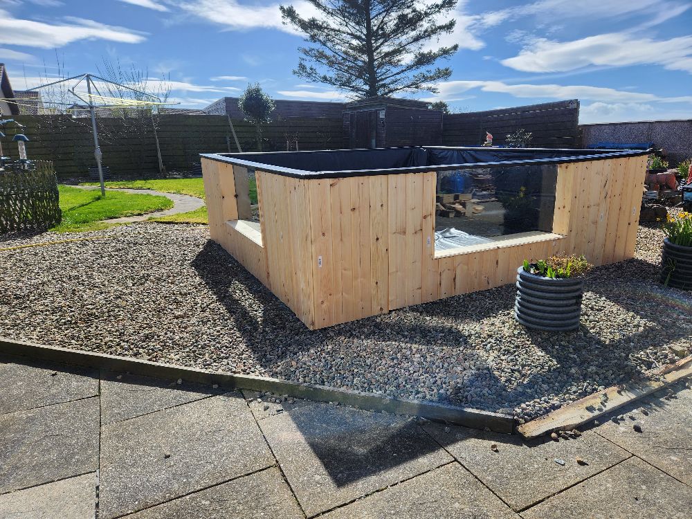 Infinity ponds - 10ft x 10ft x 3ft 2 window pond installed...