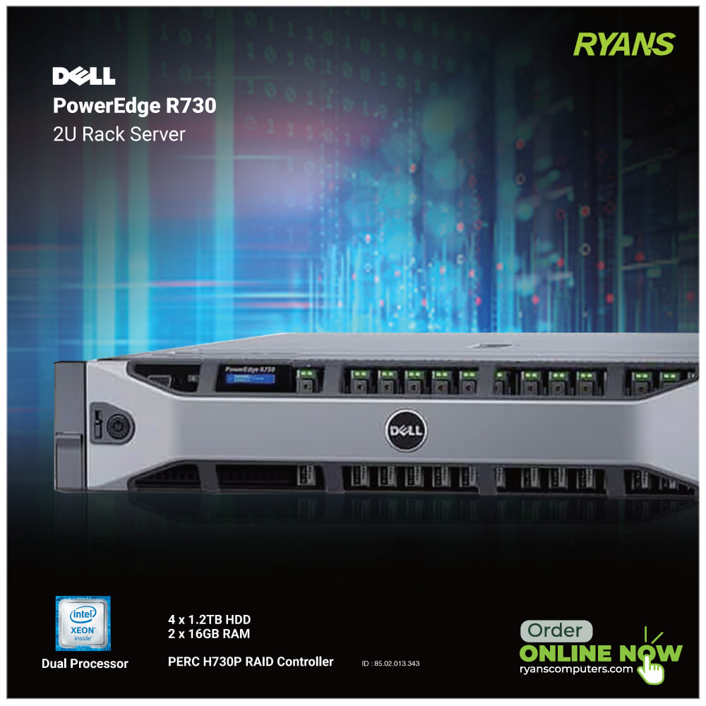 Ryans Computers Ltd. - Dell PowerEdge R730 Gen 13 2U Rack Server with ...