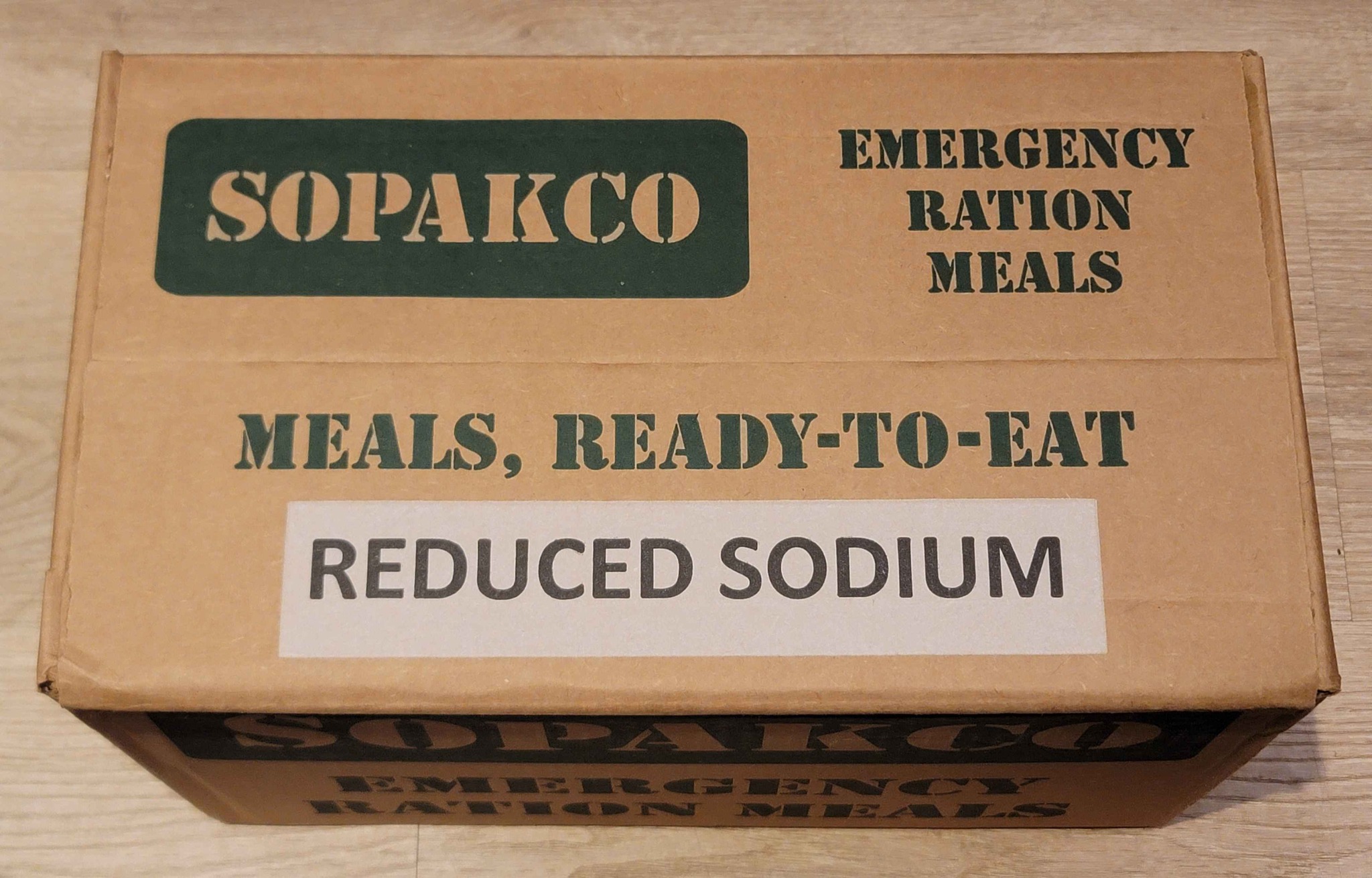 SOPAKCO MRE LOW SODIUM EMERGENCY INDIVIDUAL RATION HIKING CAMPING 16 ...