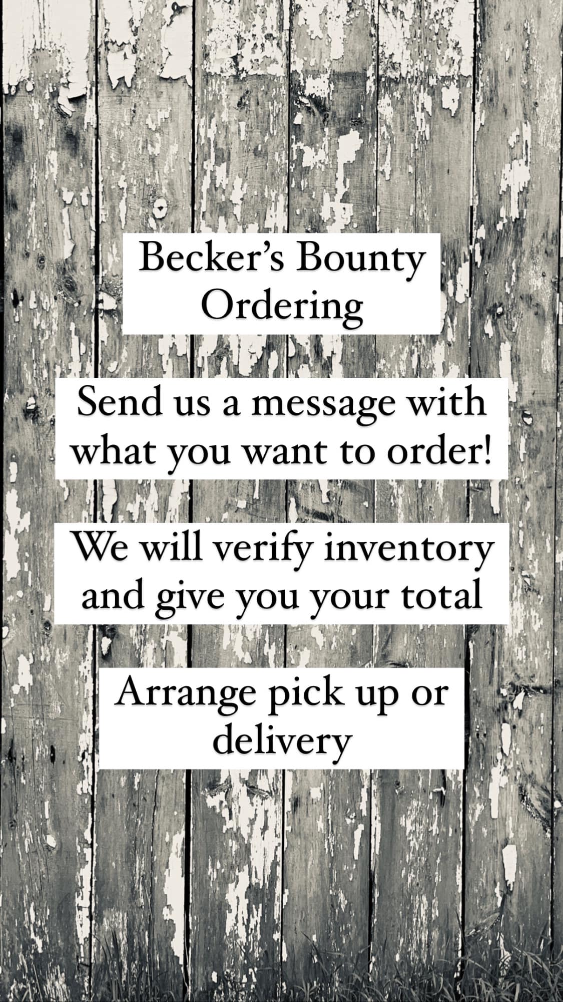 Becker’s Bounty - HOW TO ORDER: We have some new faces in... | Facebook