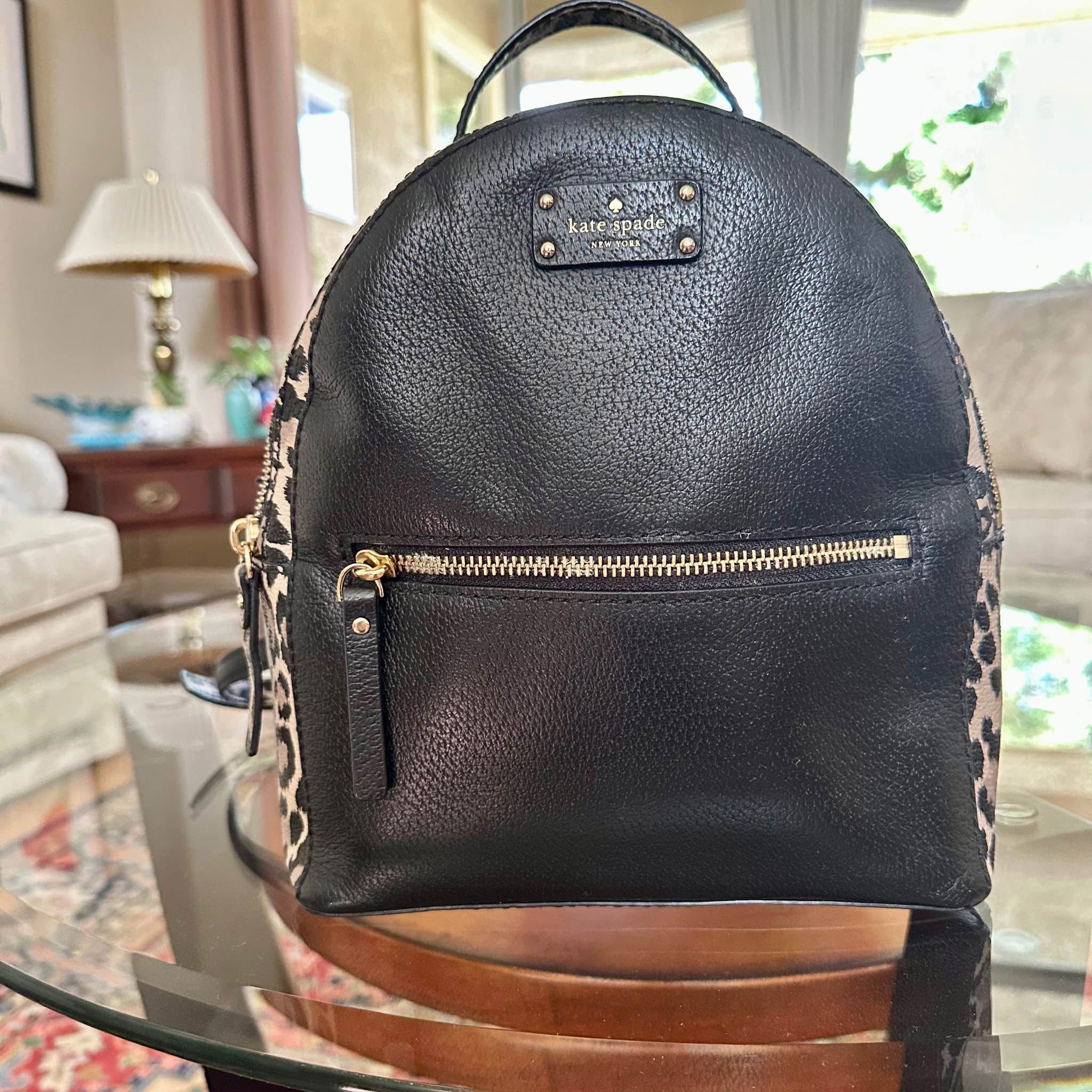black leopard sammy grove street leather backpack CLAUDIA – Michele Lopriore free alternative with its extendable back straps kate spade | Bags |