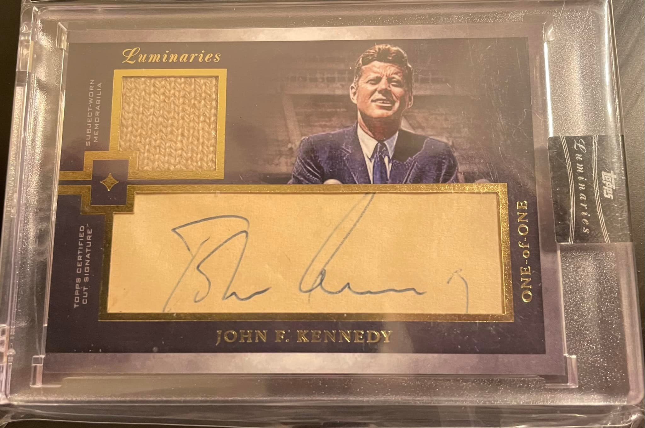 Sold**-$15,000- The best JFK cut autograph 1/1 I have ever seen!