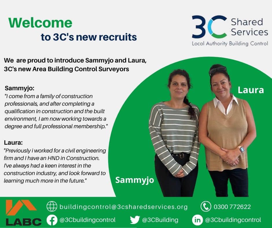 3C - A big welcome to our new recruits, Area Building Control Surveyors ...
