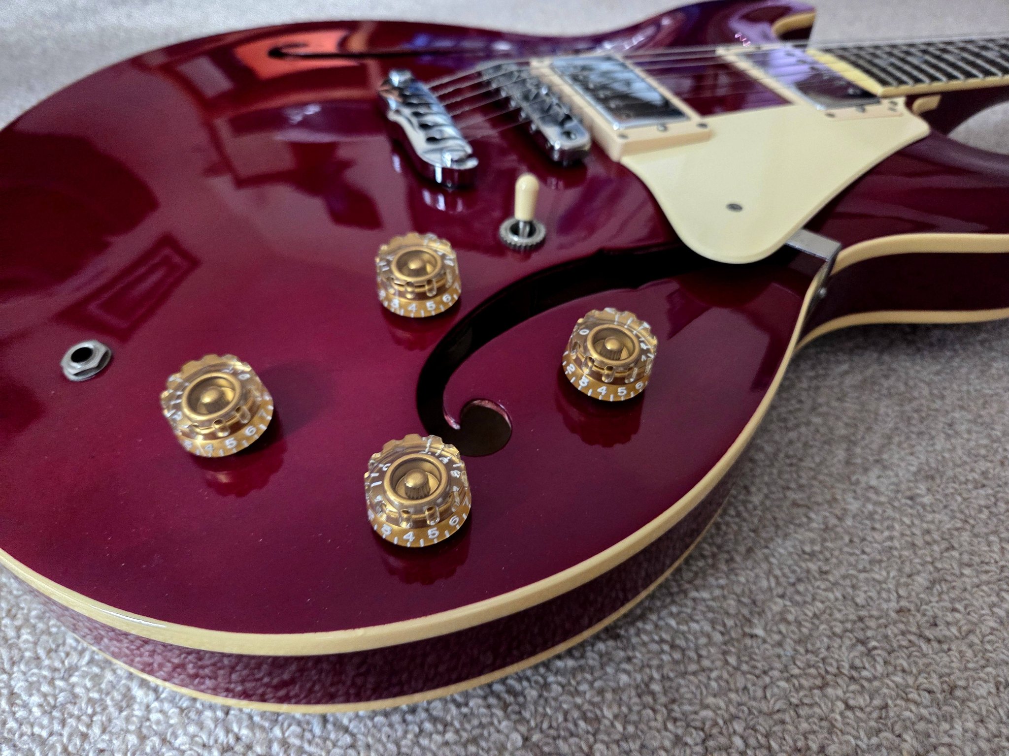 Just in ~ 1984 Aria Pro II XX Deluxe V… with a righteous Zebra