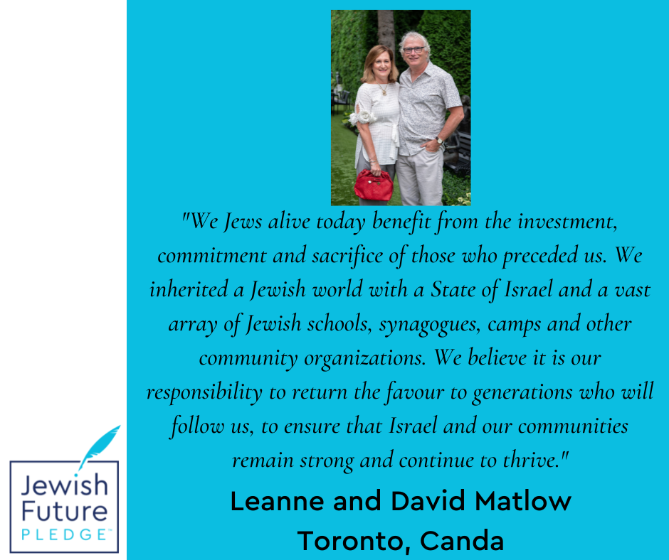 Our 3000th pledgers, Leanne and... - Jewish Future Pledge